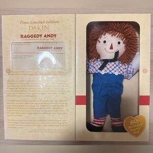 Dakine Raggedy Andy Commemorative Doll with Blue and Red Accents